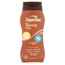 Bayer Coppertone Broad Spectrum SPF 15 Tanning Lotion Sunscreen 8 fl oz