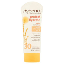 Aveeno Protect + Hydrate Lotion Sunscreen With Broad Spectrum Protection Spf 30, 3 Oz