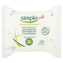 Simple Micellar Make-Up Remover Wipes 25 Wipes