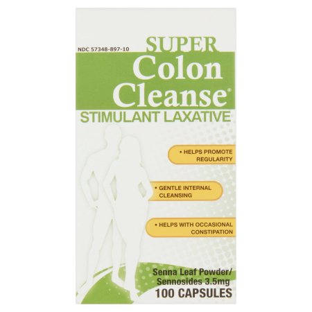 Super Colon Cleanse Stimulant Laxative Capsules, 100 count