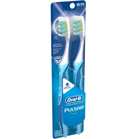 Oral-B Pulsar Battery Powered Toothbrush, Medium, 2 count