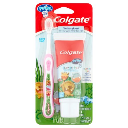 Colgate My First Toothbrush and Toothpaste Starter Kit, 2 pc, Colors May Vary