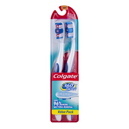 Colgate 360 Whole Mouth Clean Toothbrush Value Pack Soft - 2 PK, 2.0 PACK