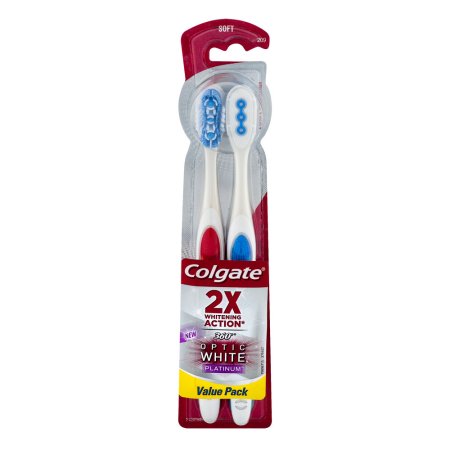 Colgate 360 Optic White Platinum Toothbrushes Soft - 2 CT