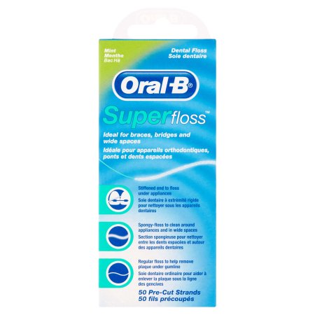 Oral-B Super Floss, Mint, 50 Count