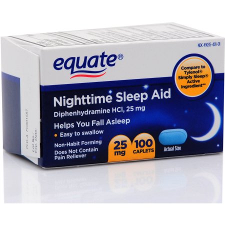 Equate Nighttime Mini-Caplets Sleep Aid 100 Ct