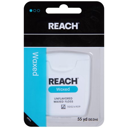 Reach: Unflavored Waxed Floss Dental Floss, 55 yd