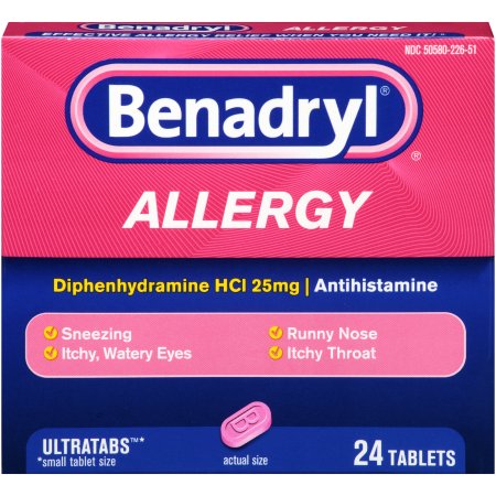 Benadryl Allergy Ultratabs Tablets, 24 Count