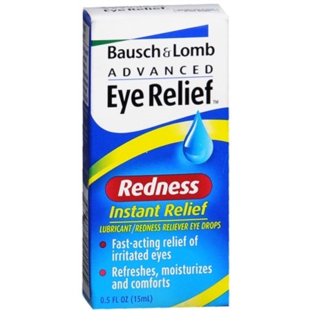 Bausch & Lomb Advanced Eye Relief Instant Relief Lubricant/Redness Reliever Eye Drops, .5 oz