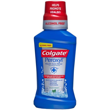 Colgate Peroxide Antiseptic Mild Mint Oral Cleanser & Rinse, 8 oz