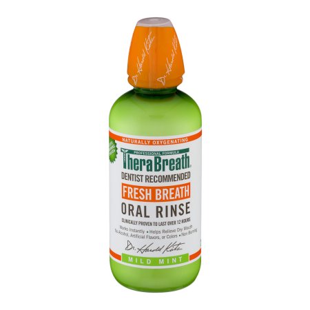 TheraBreath Fresh Breath Oral Rinse Mild Mint, 16.0 FL OZ