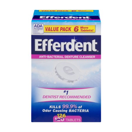 Efferdent Anti-Bacterial Denture Cleanser Tablets - 126 CT